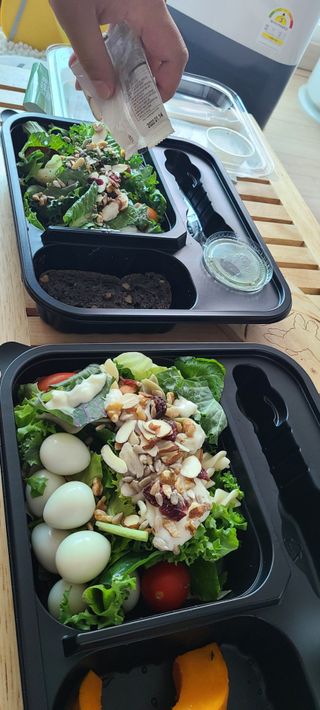 참살이도시락 작심삼일 샐러드도시락 3개 맛보기 새벽배송 또는 택배배송 — 5점을 준 리뷰어가 2021년 7월 올린 사용 사진