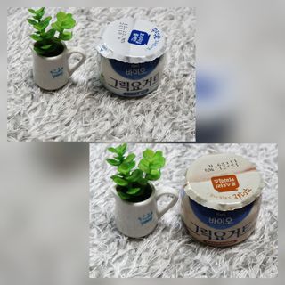 매일바이오 그릭요거트 오리지널 플레인 4개, 로스터리 커피믹스 4개 — 5점을 준 리뷰어가 2021년 12월 올린 사용 사진