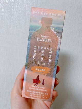 엘리샤코이 아임얼라이브 콤부차 콜라겐 506 스틱젤리 패션프루트 — 5점을 준 리뷰어가 2021년 6월 올린 사용 사진