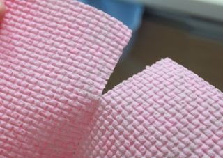 위케어 일회용 향균 수세미 50매 2롤 세트 총 100매 Pink — 5점을 준 리뷰어가 2021년 2월 올린 사용 사진