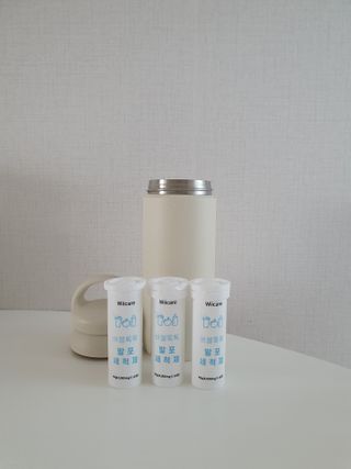 위케어 천연 주방세세, 에어프라이어세제, 다목적세정제, 발포텀블러세정제 — 5점을 준 리뷰어가 2021년 2월 올린 사용 사진