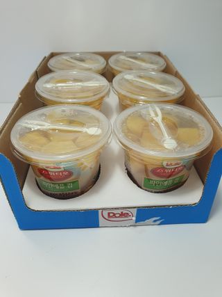 돌 MF[Dole] 파인애플컵/망고컵/복숭아컵 198g 6입X1박스 (맛 1가지 랜덤 발송) — 5점을 준 리뷰어가 2024년 5월 올린 사용 사진