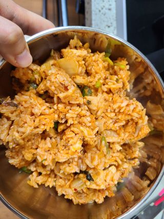 [푸딩팩토리] 요잇조잇 닭갈비 닭가슴살/김치 닭가슴살 곤약볶음밥 2종 (김치볶음밥 2개 닭갈비 볶음밥 1개) — 4점을 준 리뷰어가 2022년 8월 올린 사용 사진