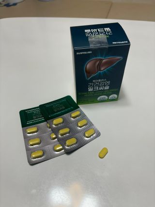 [경남제약헬스케어] 케어플러스 간건강엔 밀크씨슬 500mg 60정/2개월분/비타민B 5종+세레늄 — 5점을 준 리뷰어가 2024년 1월 올린 사용 사진