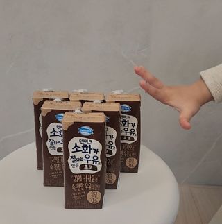 [구매평]덴마크 소화가 잘되는 우유로 만든 초코, 190ml, 24개 — 5점을 준 리뷰어가 2025년 2월 올린 사용 사진