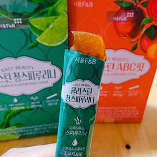 서울에프엔비 콜라스틴 3종 뷰티젤리스틱 45입 [ABC핏 15입 /  석류핏 15입 / 청스피루리나 15입] — 4.5점을 준 리뷰어가 2021년 9월 올린 사용 사진
