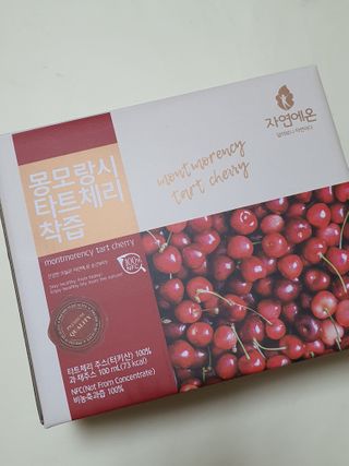 자연에온 몽모랑시 타트체리 착즙 100mL 10개입 2BOX — 4점을 준 리뷰어가 2021년 1월 올린 사용 사진