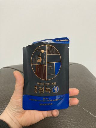 광동생활건강 [광동] 바르게 만든 녹용, 광동정녹청 30포. — 5점을 준 리뷰어가 2022년 1월 올린 사용 사진
