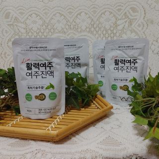 참유원 특허제조 활력 여주진액 여주즙 50포 — 5점을 준 리뷰어가 2022년 1월 올린 사용 사진