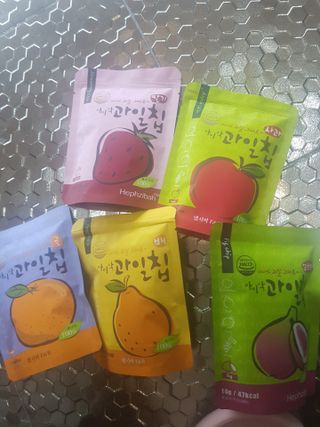 아비삭과일칩 5종 /딸기,사과,배,귤,무화과 5종 — 5점을 준 리뷰어가 2021년 4월 올린 사용 사진
