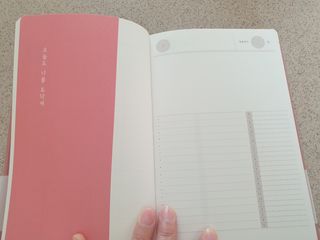 응원과 위로가 필요한 당신에게  리훈 하고싶은말 스터디 플래너 — 4점을 준 리뷰어가 2021년 3월 올린 사용 사진