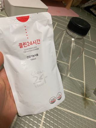 클린24시간 1BOX(5포) + 전용보틀(500ml) — 5점을 준 리뷰어가 2023년 2월 올린 사용 사진