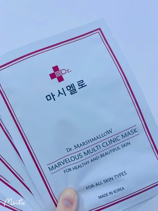 닥터마시멜로 마블러스 멀티 클리닉 마스크 — 4.5점을 준 리뷰어가 2021년 6월 올린 사용 사진