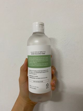 나나스킨 하이드로릴렉싱토너 — 5점을 준 리뷰어가 2021년 5월 올린 사용 사진