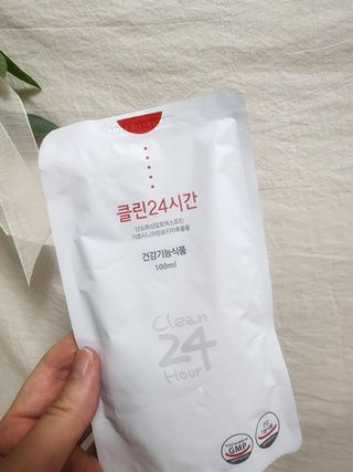 클린24시간 1BOX(5포) + 전용보틀(500ml) — 5점을 준 리뷰어가 2022년 8월 올린 사용 사진