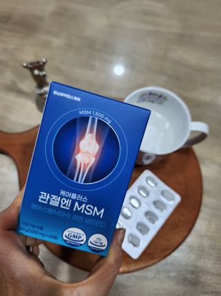[경남제약헬스케어]케어플러스 관절엔 MSM 1000mg 60정/1개월분/관절/뼈/연골 영양/비타민D+아연/1일2정 — 5점을 준 리뷰어가 2024년 1월 올린 사용 사진