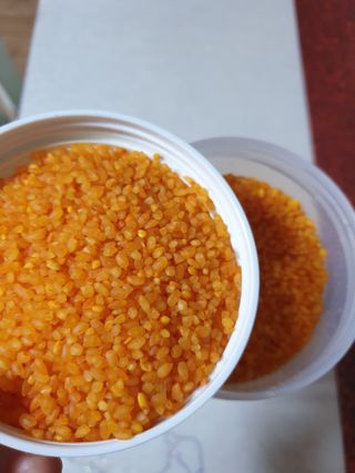 하나로라이스 기능성쌀 5종 1kg  환경을 생각한 다회용 용기 사용 — 5점을 준 리뷰어가 2022년 1월 올린 사용 사진