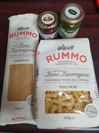 이탈리안 프리미엄 파스타 룸모 Rummo 파스타 2종 + 바질 페스토 + 블랙 트러플 페이스트 — 5점을 준 리뷰어가 2021년 7월 올린 사용 사진