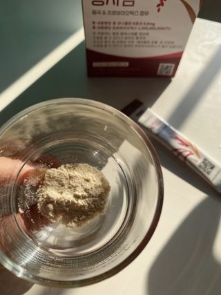 하루 1포로 콜레스테롤, 유산균, 고역가 소화효소까지 한번에 섭취! 다온바이오 홍자임 1개월분(30포) — 5점을 준 리뷰어가 2023년 2월 올린 사용 사진