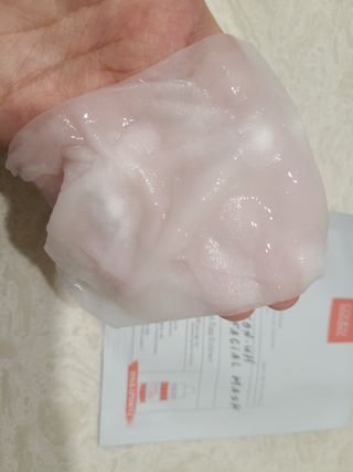쿠피 피디알엔 연어 더마 페이셜 마스크 — 5점을 준 리뷰어가 2022년 1월 올린 사용 사진