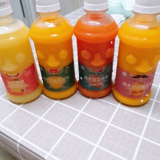 탐라원 제주의 맛, 몬딱주스 4종세트 - 한라봉몬딱주스, 천혜향몬딱주스, 청귤에이드, 당근몬딱주스 — 5점을 준 리뷰어가 2021년 7월 올린 사용 사진