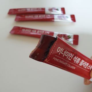 이너미인 석류 콜라겐 스틱 — 5점을 준 리뷰어가 2021년 1월 올린 사용 사진