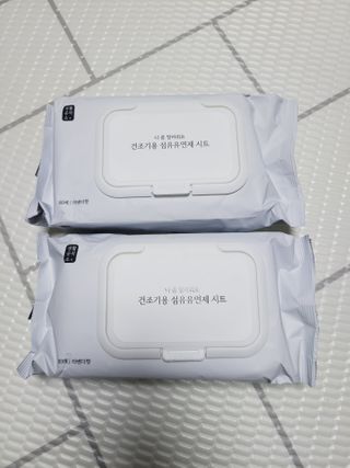 [생활공작소] 건조기용 섬유유연제 시트 80매 x 2입 — 5점을 준 리뷰어가 2021년 3월 올린 사용 사진