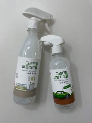 [엠메이데이] 그린티 피톤치드 감쪽같이 500ml + 손소독액 50ml — 4점을 준 리뷰어가 2021년 12월 올린 사용 사진