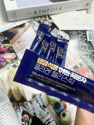 참앤들황토농원 맛있게 탱글탱글! 탱글석류 어린저분자 콜라겐 젤리스틱 1박스 ♥총 50포♥ — 5점을 준 리뷰어가 2023년 2월 올린 사용 사진