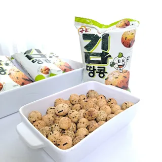 오리온 오징어땅콩의 짭짤고소 신제품, 구운김땅콩 — 5점을 준 리뷰어가 2022년 5월 올린 사용 사진