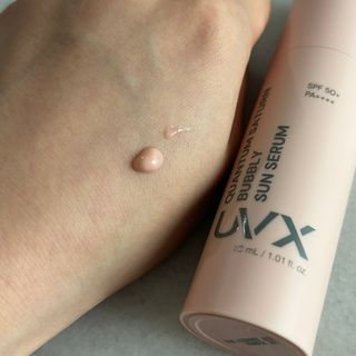 UVX 퀀텀 새턴 버블리 선세럼 — 4점을 준 리뷰어가 2024년 1월 올린 사용 사진