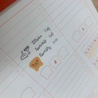 리훈 곰부 세우는 체크리스트 위클리 탁상 플래너 주간 일주일 계획표 — 4.5점을 준 리뷰어가 2023년 3월 올린 사용 사진