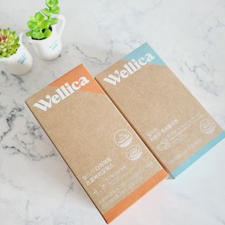 웰리카 다이어트 프로바이오틱스  20포 + 웰리카 저분자 피쉬콜라겐 10포 — 5점을 준 리뷰어가 2021년 5월 올린 사용 사진