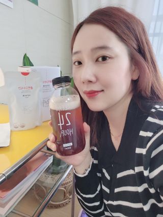 클린24시간 1BOX(5포) + 전용보틀(500ml) — 5점을 준 리뷰어가 2022년 11월 올린 사용 사진