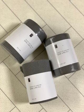 [생활공작소] 일회용 수세미 미니_그레이 60매 x 3입 — 5점을 준 리뷰어가 2021년 2월 올린 사용 사진