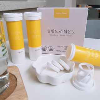 [슬림드랍 레몬맛] 건기식 다이어트 보조제 겸 비타민 — 5점을 준 리뷰어가 2022년 1월 올린 사용 사진