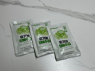 참앤들황토농원 국내산 유기농 양배추를 그대로 담은,  유기농 양배추즙  80ml X 30포 1박스 — 5점을 준 리뷰어가 2023년 4월 올린 사용 사진