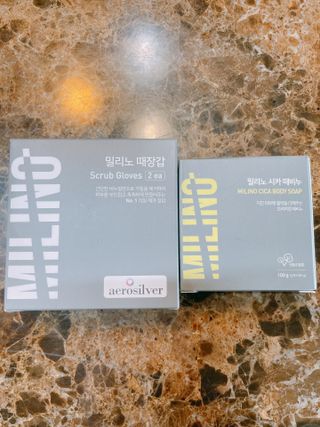 달콤리빙 밀리노 때장갑 때비누 세트 — 4.5점을 준 리뷰어가 2021년 3월 올린 사용 사진