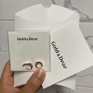 [골드앤디어] 14K 사선 큐빅 원터치 귀걸이_3color — 5점을 준 리뷰어가 2021년 7월 올린 사용 사진