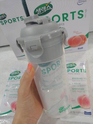 셀렉스스포츠 [복숭아맛] 셀렉스 스포츠 웨이 프로틴 파우더 스틱형 — 5점을 준 리뷰어가 2021년 5월 올린 사용 사진