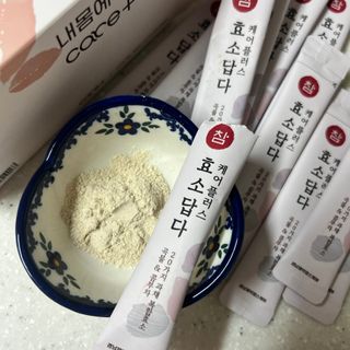 FREE [경남제약헬스케어] 런칭기념 케어플러스 참효소답다 3g x 30포/곡물효소&콤부차 — 5점을 준 리뷰어가 2023년 10월 올린 사용 사진