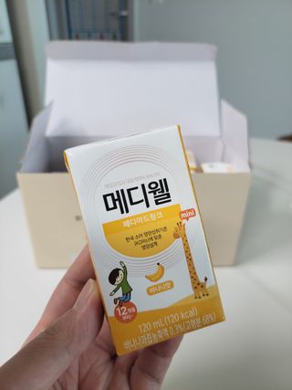 메디웰 페디아드링크 미니 바나나맛 — 5점을 준 리뷰어가 2022년 8월 올린 사용 사진