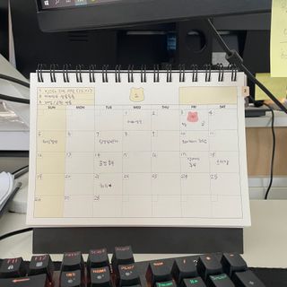 리훈 곰부 세우는 체크리스트 위클리 탁상 플래너 주간 일주일 계획표 — 5점을 준 리뷰어가 2023년 2월 올린 사용 사진