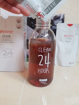 클린24시간 1BOX(5포) + 전용보틀(500ml) — 5점을 준 리뷰어가 2022년 12월 올린 사용 사진