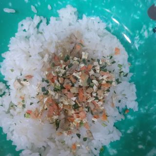 해풀잎 누구나 김밥*1ea [(혼합야채 35g *1ea,  김밥김 (5g, 5ea),  양념간장 (6g, 5ea), 참기름(5g, 2ea)] — 3.5점을 준 리뷰어가 2022년 7월 올린 사용 사진