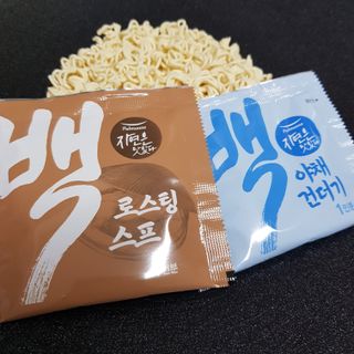 [풀무원] 자연은맛있다 정면, 백면, 홍면  세트 — 5점을 준 리뷰어가 2021년 4월 올린 사용 사진