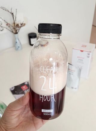 클린24시간 1BOX(5포) + 전용보틀(500ml) — 4점을 준 리뷰어가 2022년 10월 올린 사용 사진