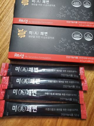 새롬바이오 리생 [미쾌변] 차전자피 식이섬유 건강기능식품 3팩 — 4점을 준 리뷰어가 2021년 7월 올린 사용 사진