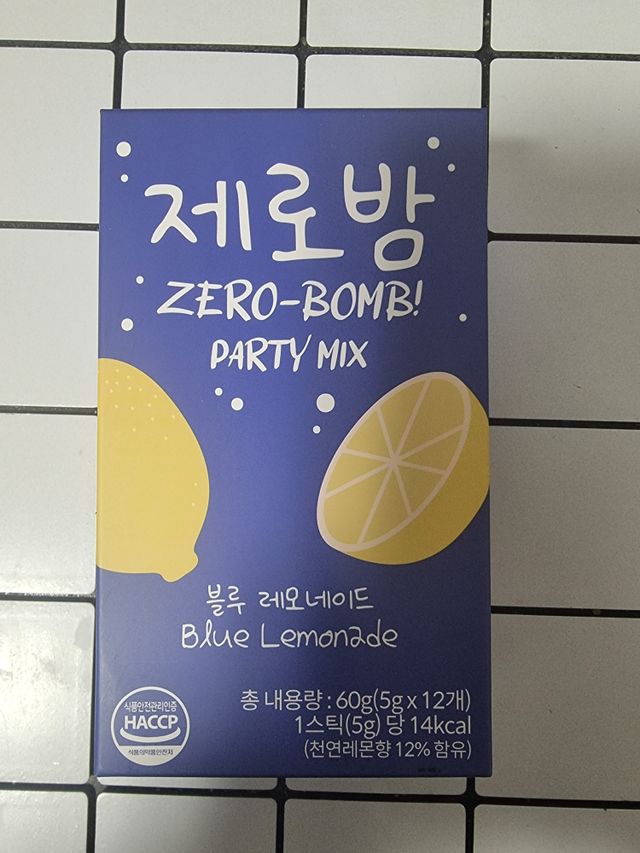 제로밤 블루 레모네이드 5g x 12개입 리뷰 사진