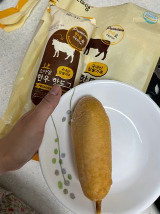 오마뎅 한우핫도그 — 4점을 준 리뷰어가 2021년 5월 올린 사용 사진